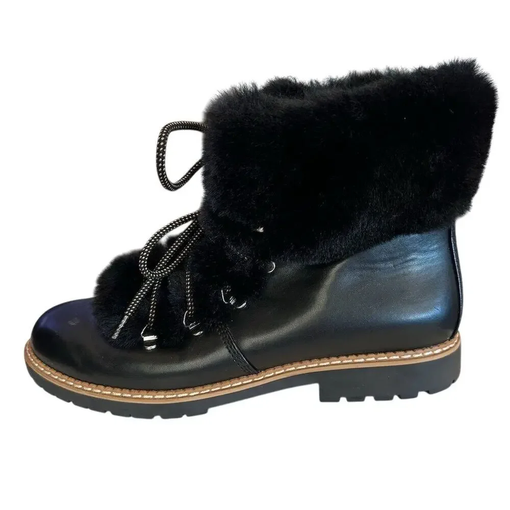 INC Women's Black Faux‎ Fur Ankle Boots Size 11 Winter Casual - Picture 5 of 11
